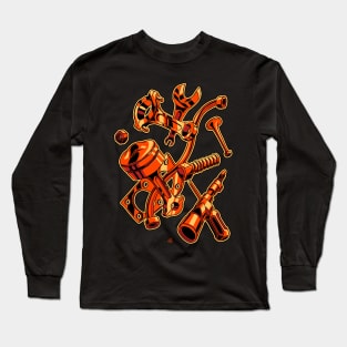 Machine parts and tools illustration part 1 - engine Long Sleeve T-Shirt